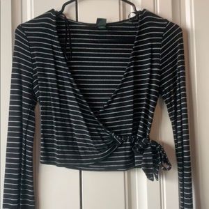 cropped wrap top never worn